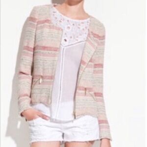 Zara  Cropped Tweed Jacket‎ Size medium